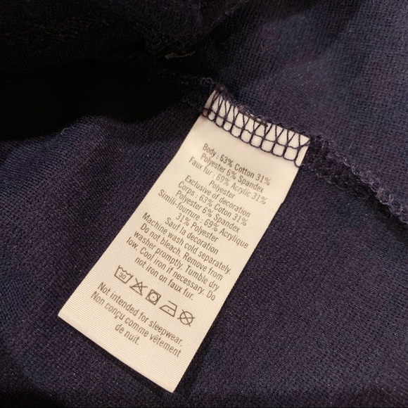 Janie and Jack navy faux fur 3/4 sleeve Size 5 - Picture 8 of 8